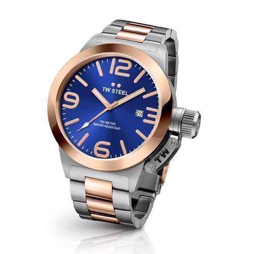 Image of TW Steel 45 mm stål blå Quartz Herre ur, model CB141